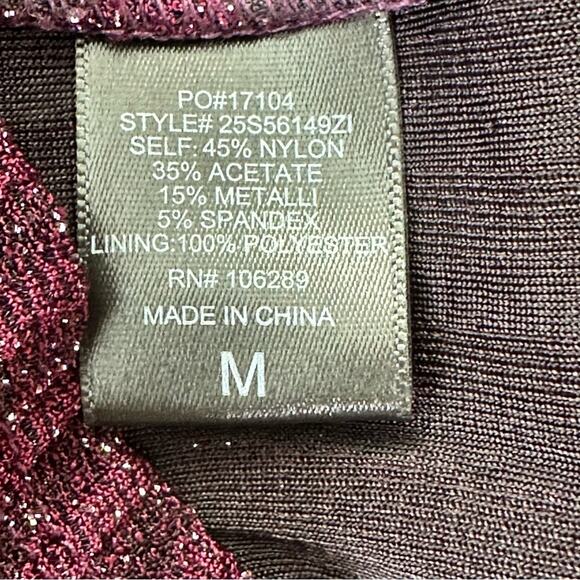 RowA (Nordstrom) | Purple Metallic Strapless Cocktail/Party Dress - Picture 6 of 6